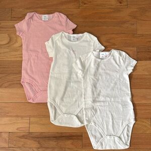 Zara | NWOT | Baby Girl Bodysuit | Lot of 3 | size 2-3 years | pink/white/bow